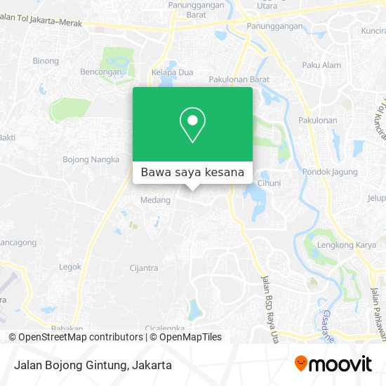 Peta Jalan Bojong Gintung