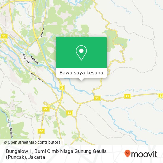 Peta Bungalow 1, Bumi Cimb Niaga Gunung Geulis (Puncak)