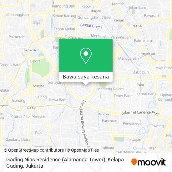 Peta Gading Nias Residence (Alamanda Tower), Kelapa Gading