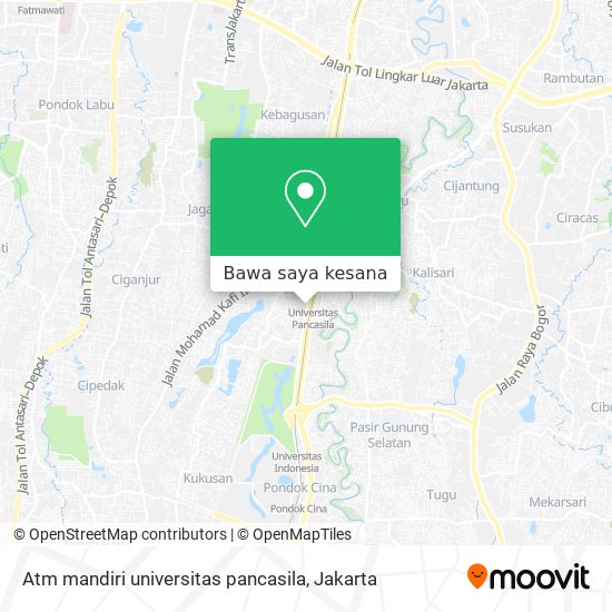 Peta Atm mandiri universitas pancasila