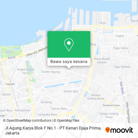 Peta Jl.Agung Karya Blok F No.1 - PT Kenari Djaja Prima