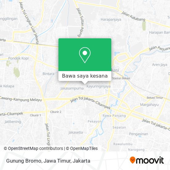 Peta Gunung Bromo, Jawa Timur