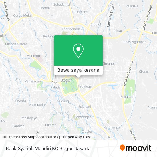 Peta Bank Syariah Mandiri KC Bogor