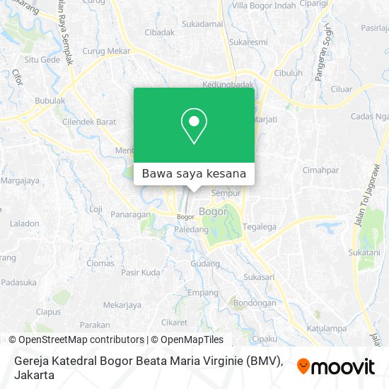 Peta Gereja Katedral Bogor Beata Maria Virginie (BMV)