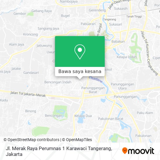 Peta Jl. Merak Raya Perumnas 1 Karawaci Tangerang