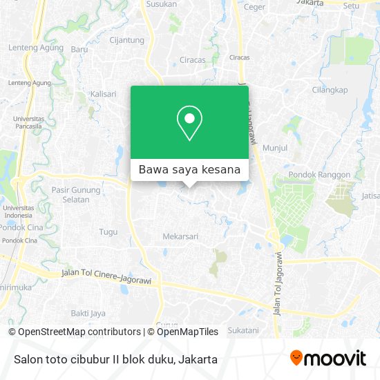 Peta Salon toto cibubur II blok duku