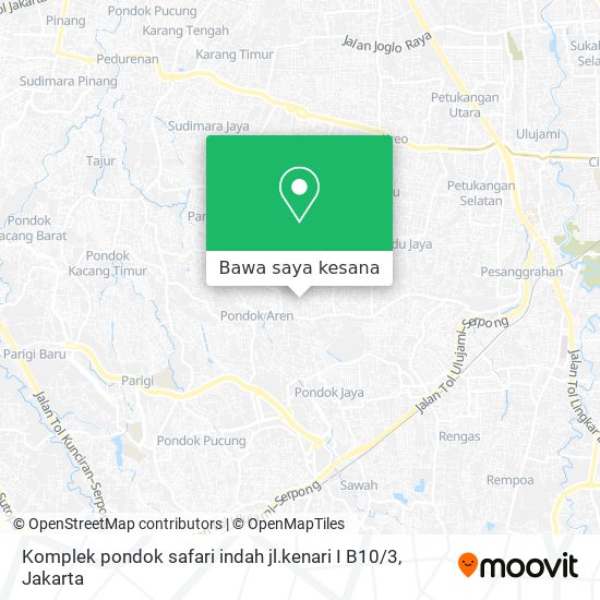 Peta Komplek pondok safari indah jl.kenari I B10 / 3