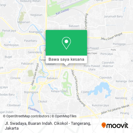 Peta Jl. Swadaya, Buaran Indah. Cikokol - Tangerang