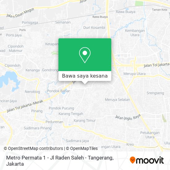 Peta Metro Permata 1 - Jl Raden Saleh - Tangerang