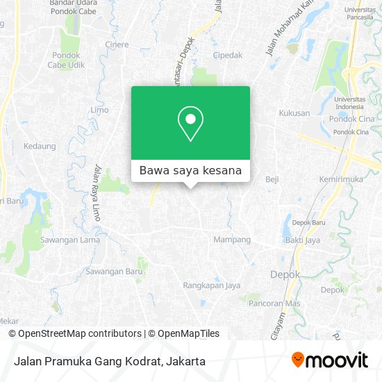 Peta Jalan Pramuka Gang Kodrat