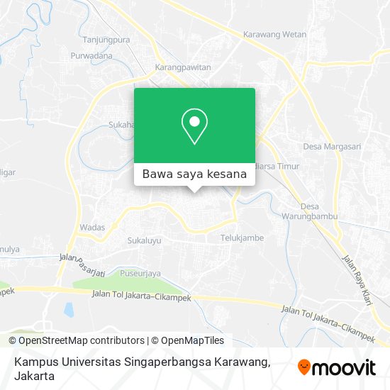 Peta Kampus Universitas Singaperbangsa Karawang