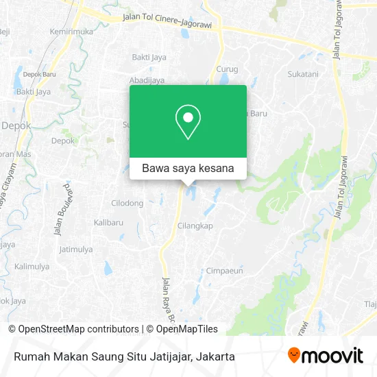 Peta Rumah Makan Saung Situ Jatijajar