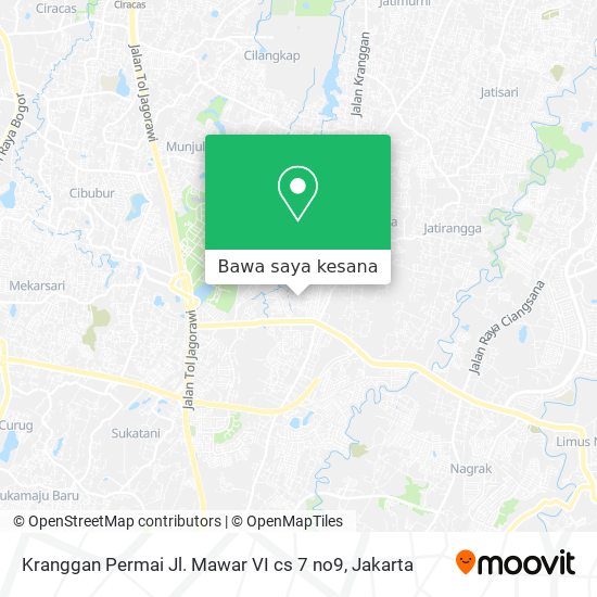 Peta Kranggan Permai Jl. Mawar VI cs 7 no9