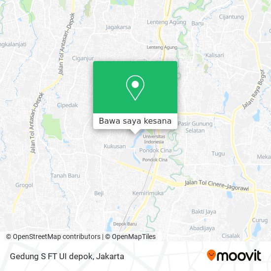 Peta Gedung S FT UI depok