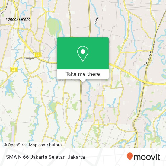 Peta SMA N 66 Jakarta Selatan