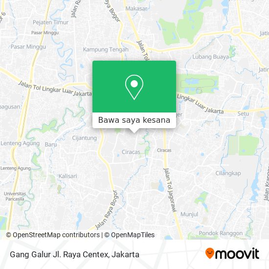 Peta Gang Galur Jl. Raya Centex