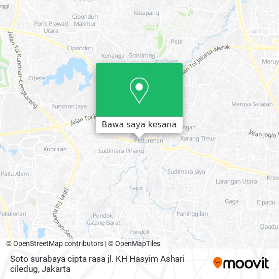 Peta Soto surabaya cipta rasa jl. KH Hasyim Ashari ciledug