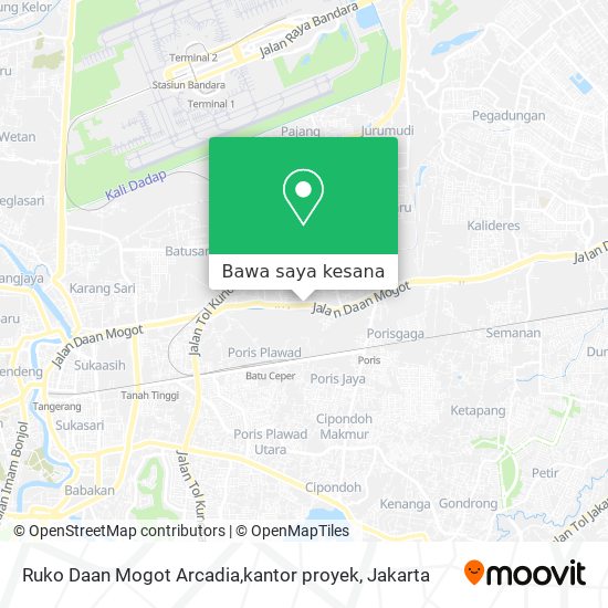 Peta Ruko Daan Mogot Arcadia,kantor proyek