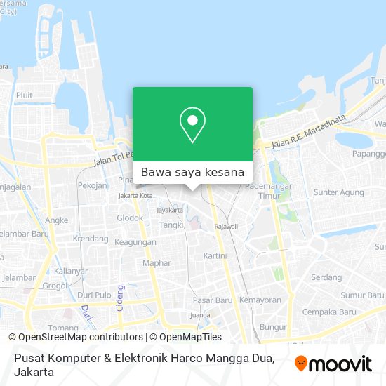 Peta Pusat Komputer & Elektronik Harco Mangga Dua