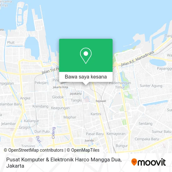 Peta Pusat Komputer & Elektronik Harco Mangga Dua