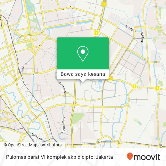 Peta Pulomas barat VI komplek akbid cipto