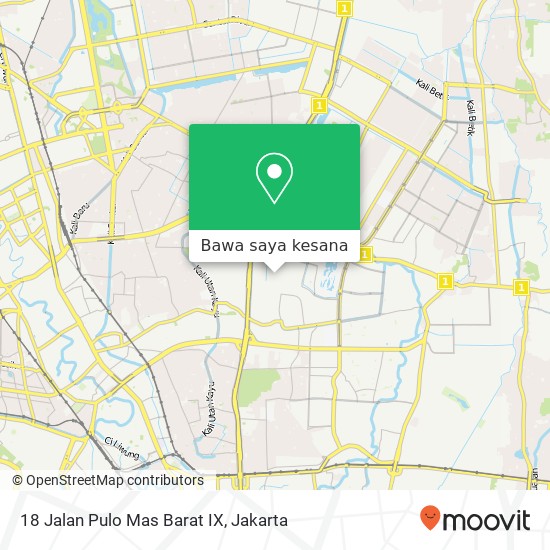 Peta 18 Jalan Pulo Mas Barat IX