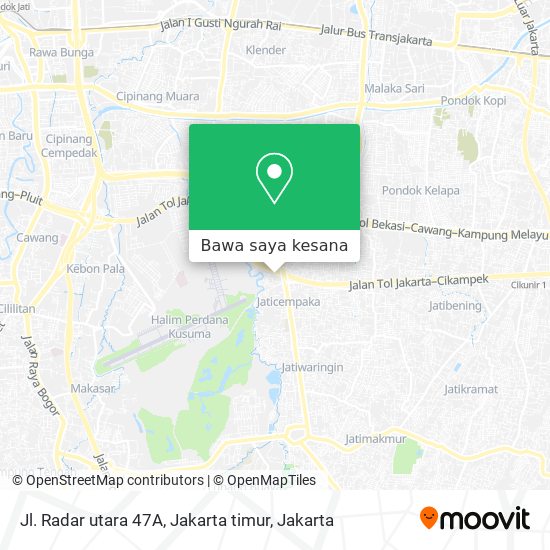 Peta Jl. Radar utara 47A, Jakarta timur