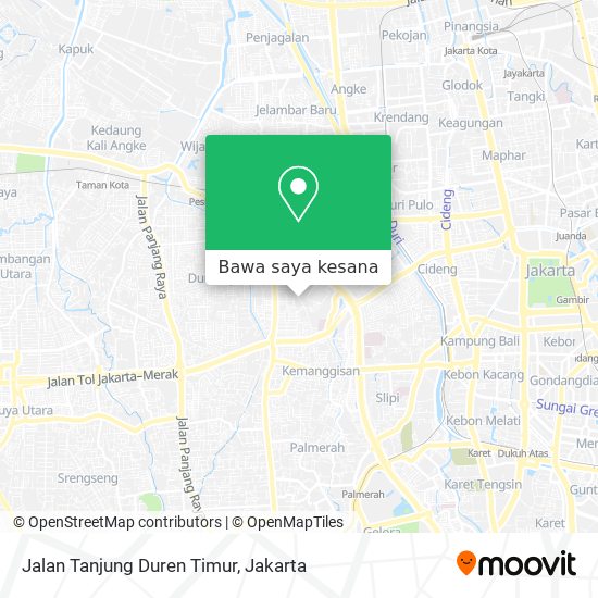 Peta Jalan Tanjung Duren Timur