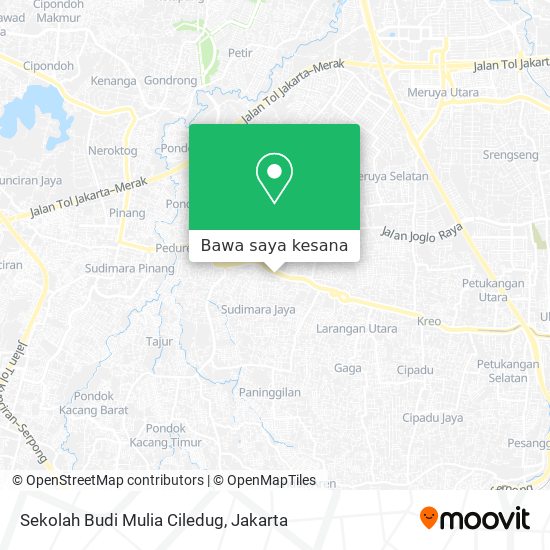 Peta Sekolah Budi Mulia Ciledug