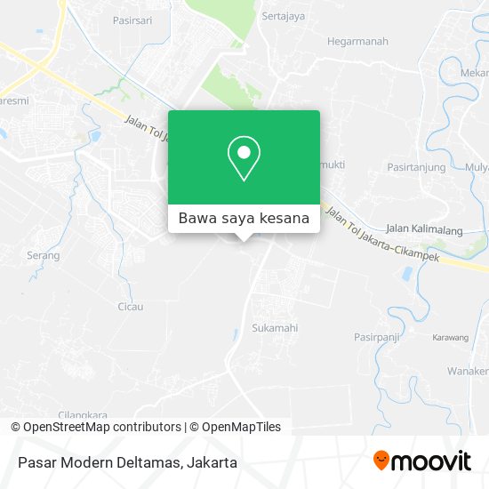 Peta Pasar Modern Deltamas