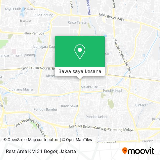 Peta Rest Area KM 31 Bogor