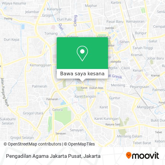 Peta Pengadilan Agama Jakarta Pusat