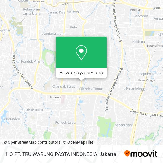 Peta HO PT. TRU WARUNG PASTA INDONESIA