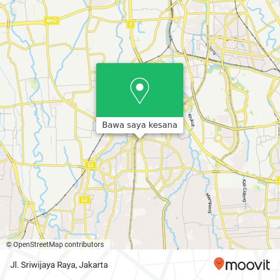 Peta Jl. Sriwijaya Raya