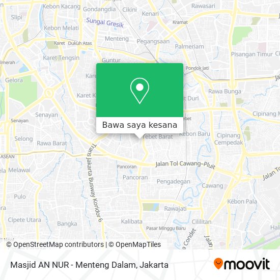 Peta Masjid AN NUR - Menteng Dalam