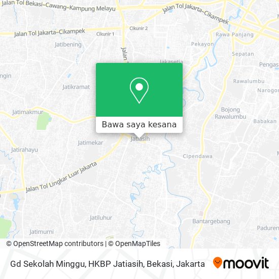 Peta Gd Sekolah Minggu, HKBP Jatiasih, Bekasi