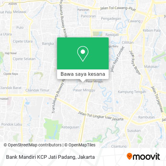 Peta Bank Mandiri KCP Jati Padang