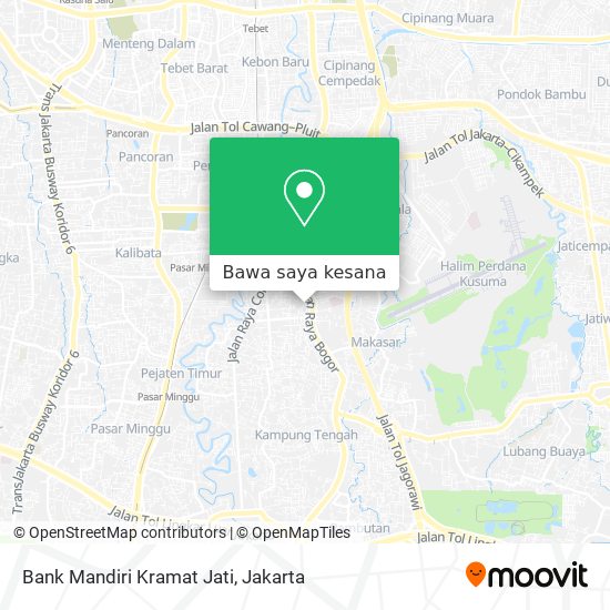 Peta Bank Mandiri Kramat Jati