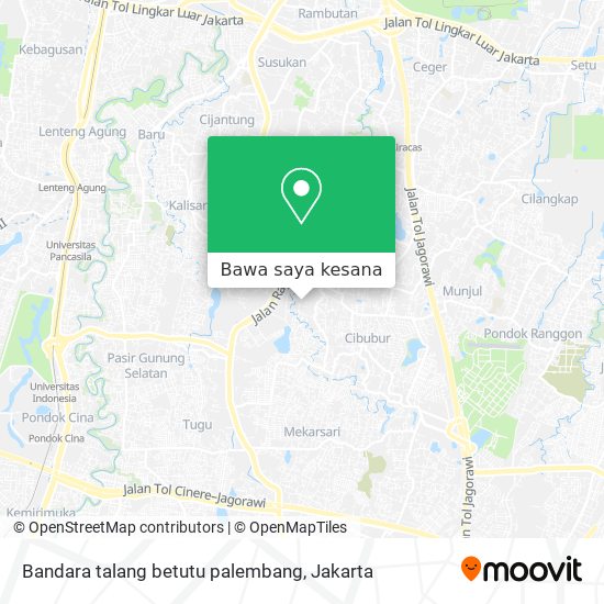 Peta Bandara talang betutu palembang