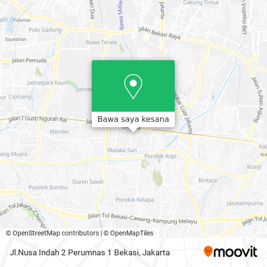 Peta Jl.Nusa Indah 2 Perumnas 1 Bekasi