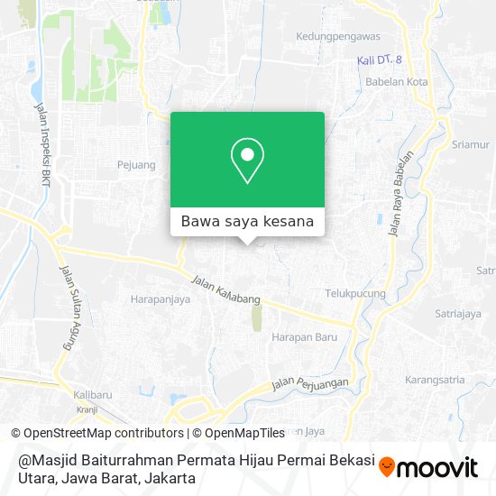 Peta @Masjid Baiturrahman Permata Hijau Permai Bekasi Utara, Jawa Barat