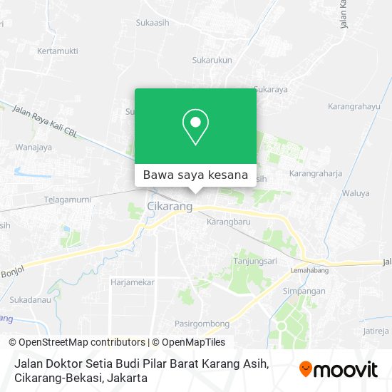 Peta Jalan Doktor Setia Budi Pilar Barat Karang Asih, Cikarang-Bekasi