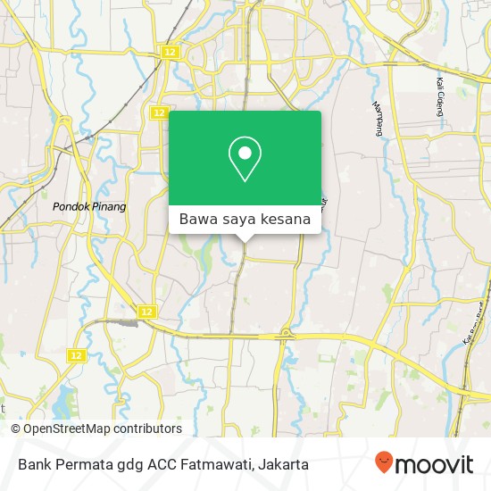 Peta Bank Permata gdg ACC Fatmawati