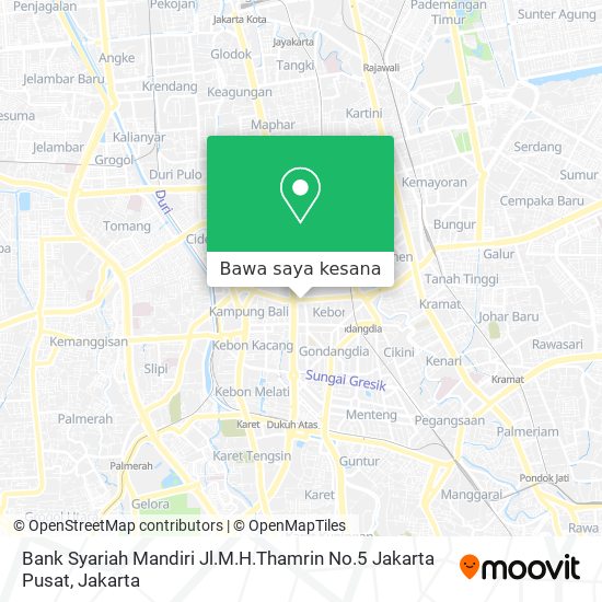 Peta Bank Syariah Mandiri Jl.M.H.Thamrin No.5 Jakarta Pusat