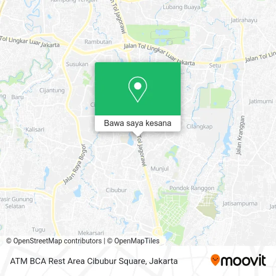 Peta ATM BCA Rest Area Cibubur Square