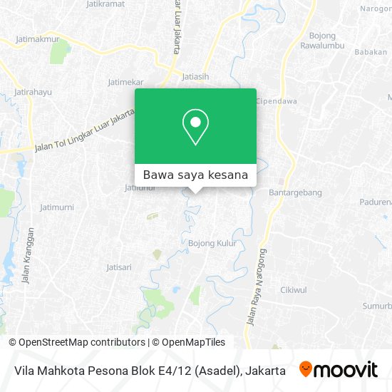 Peta Vila Mahkota Pesona Blok E4 / 12 (Asadel)