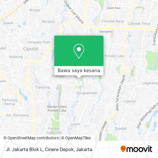 Peta Jl. Jakarta  Blok L, Cinere Depok