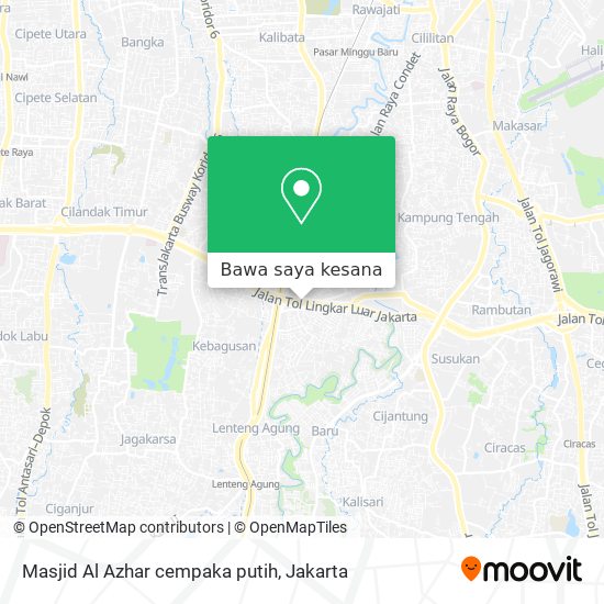 Peta Masjid Al Azhar cempaka putih