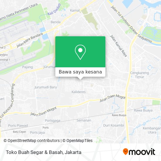 Peta Toko Buah Segar & Basah