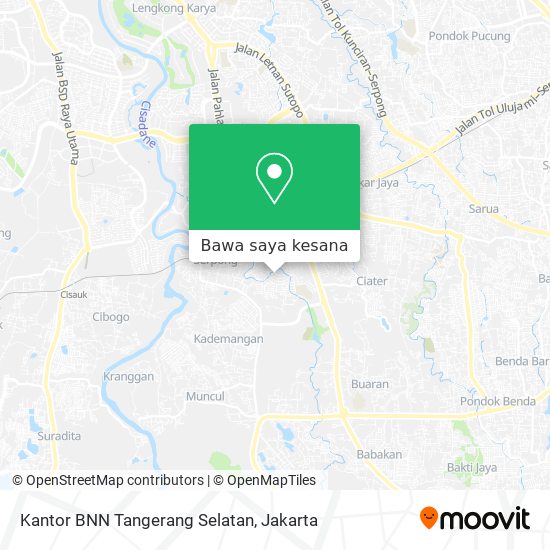 Peta Kantor BNN Tangerang Selatan